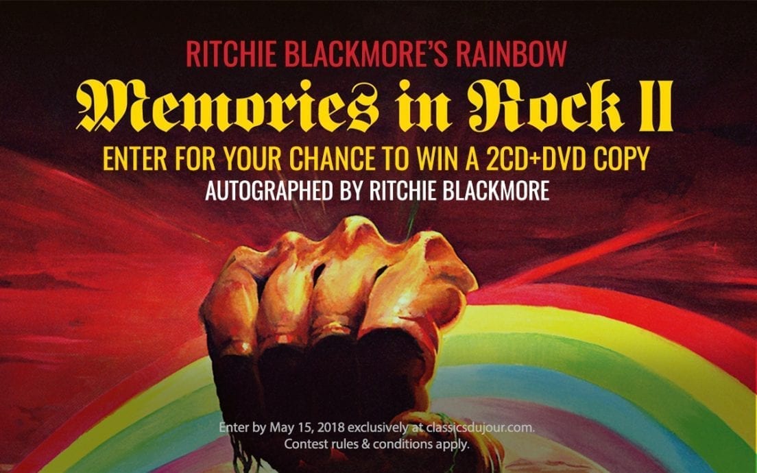 Enter to win an a 2CD+DVD copy of Ritchie Blackmore's Rainbow's