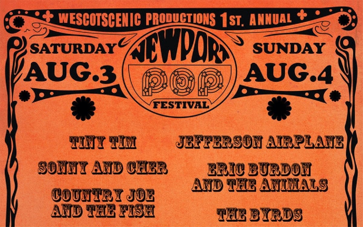 Promotional poster for the 1968 Newport Pop Festival