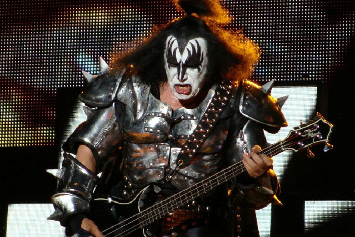 Gene Simmons performing with Kiss at the Azkena Rock Festival in 2010