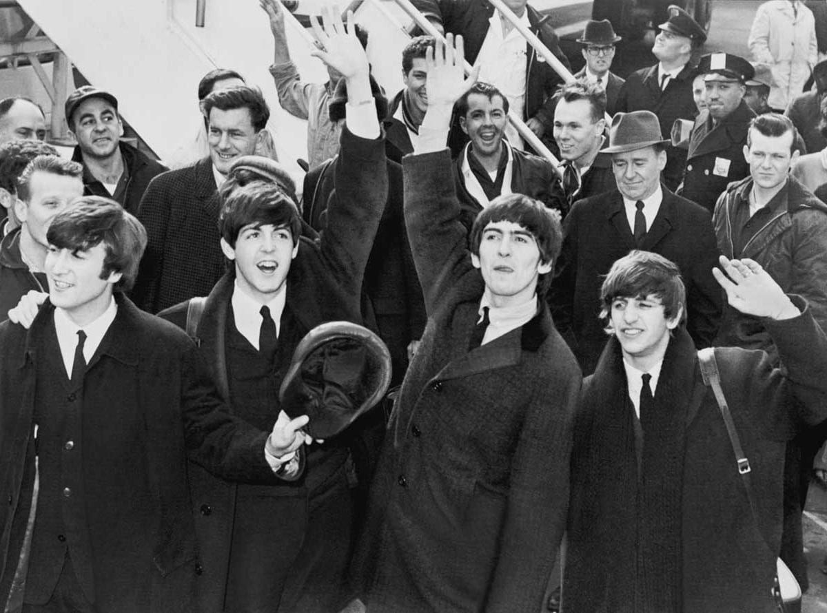 The Beatles arrive in America on February 7, 1964