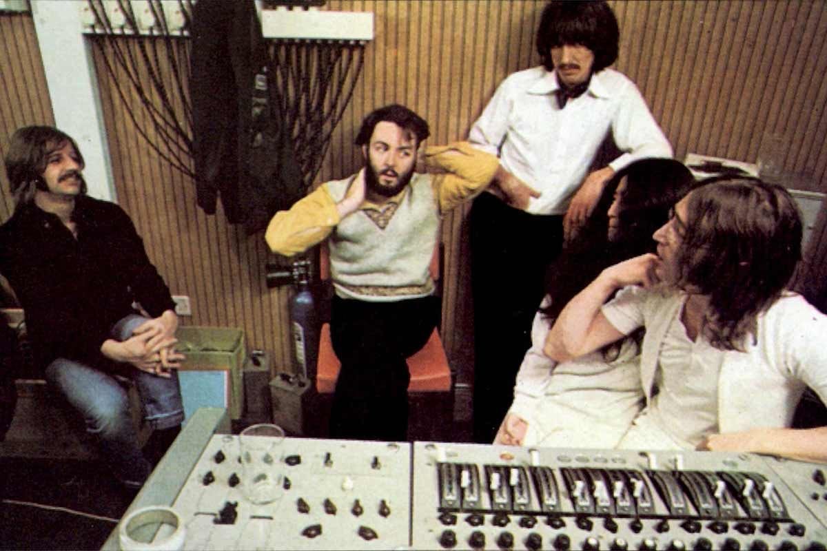 The Beatles in studio in 1969