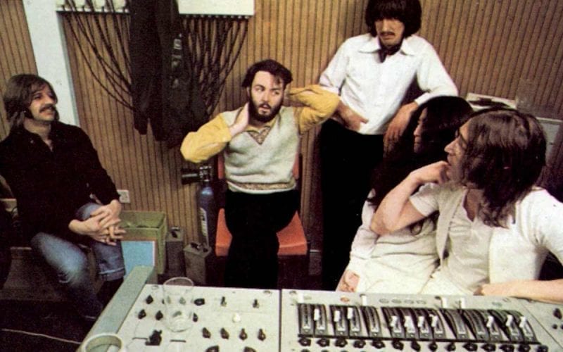 The Beatles in studio in 1969