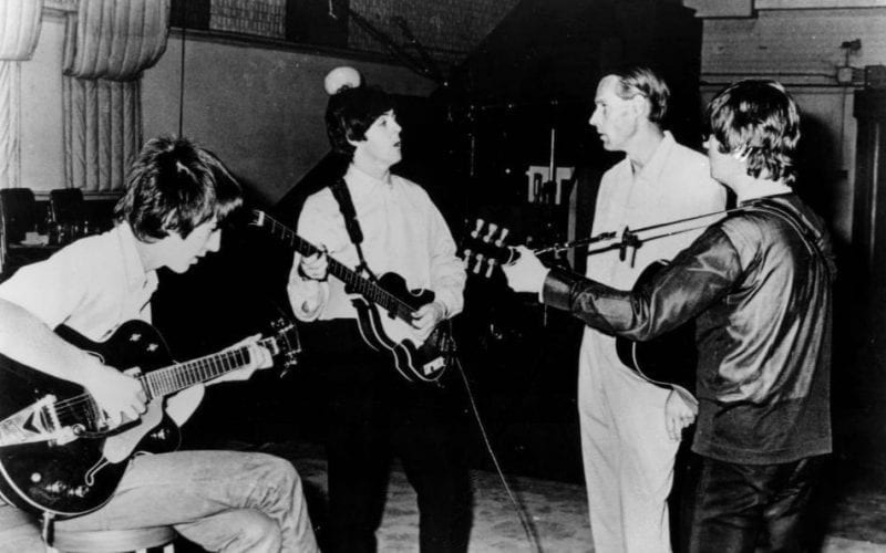 George Martin with The Beatles