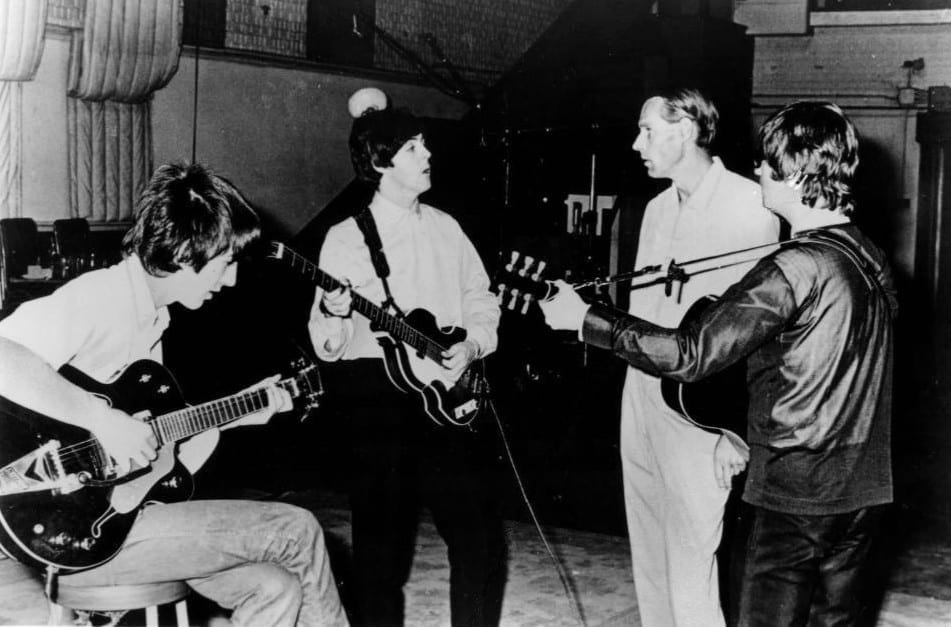 George Martin with The Beatles