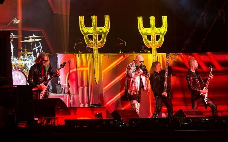 Judas Priest on stage in 2018