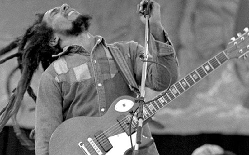 Bob Marley performing in 1980