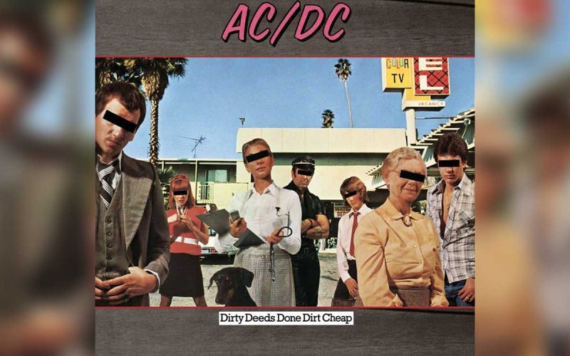 AC/DC Dirty Deeds Done Dirt Cheap album cover