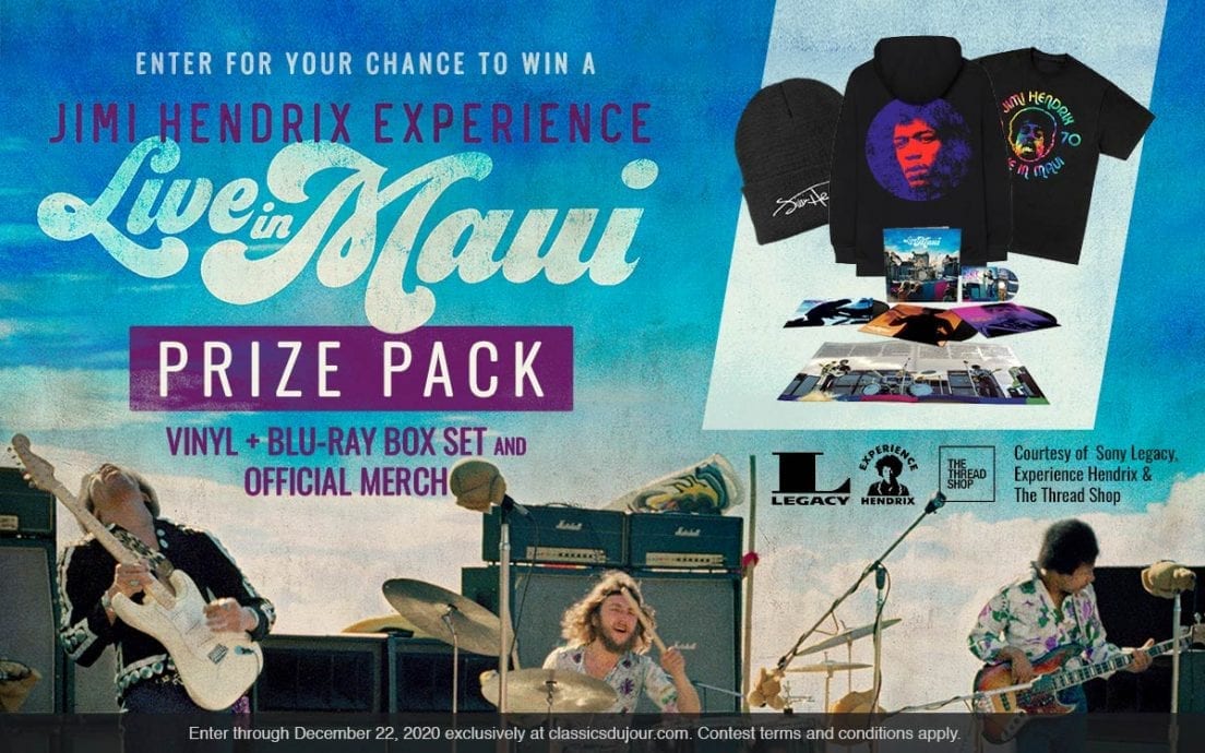 Jimi Hendrix Live in Maui vinyl prize pack