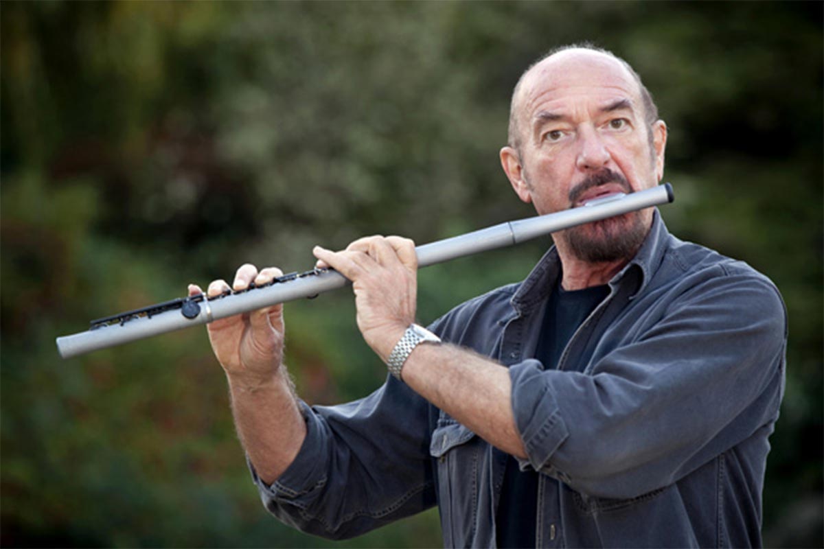 Ian Anderson lead singer and flutist for the rock group Jethro