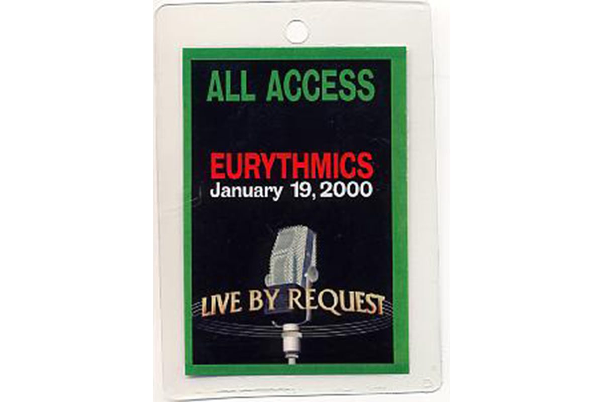 Eurythmics Live By Request all access pass