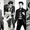 Collage of Buddy Holly, Chuck Berry, Elvis Presley and James Brown